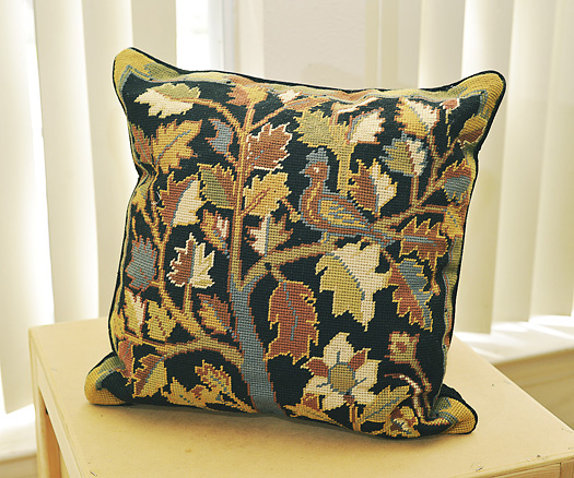 Needlepoint Pillows with Birds. 18"x18". 100% All Wool.